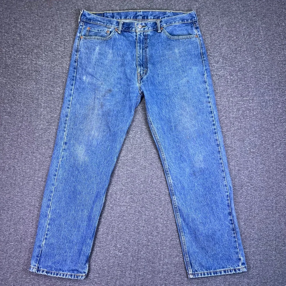 Levis 505 Jeans Mens 40x32 Blue Regular Fit‎ Straight Classic Casual Denim